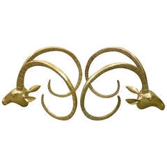 Brass Ram Head Table Base