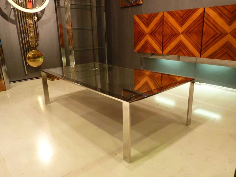 Mirror Polished Stainless Steel and Mirror Cocktail Table 2