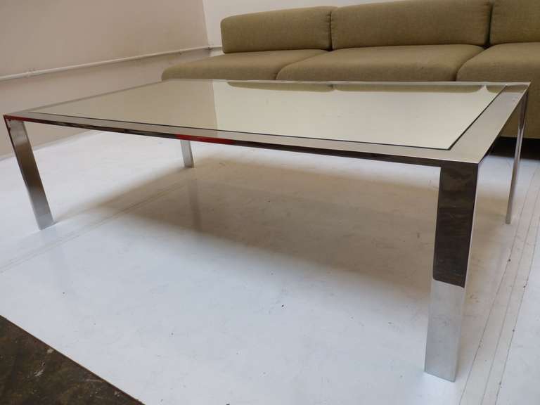Mirror Polished Stainless Steel and Mirror Cocktail Table 6