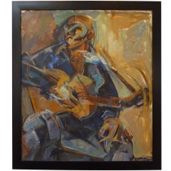 Large Oil Painting By Ernest Chandonet