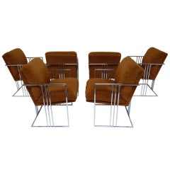 Set of 6 Milo Baughman Dining Chairs