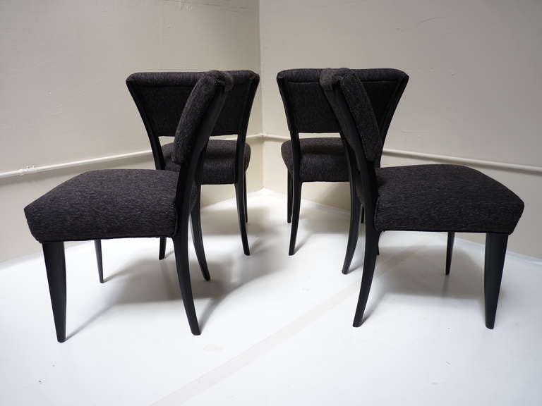 American Set Of 4 Dining Chairs by Paul Laszlo For Brown Saltman