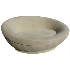 Large Oval Chaise Lounge Chair after Milo Baughman