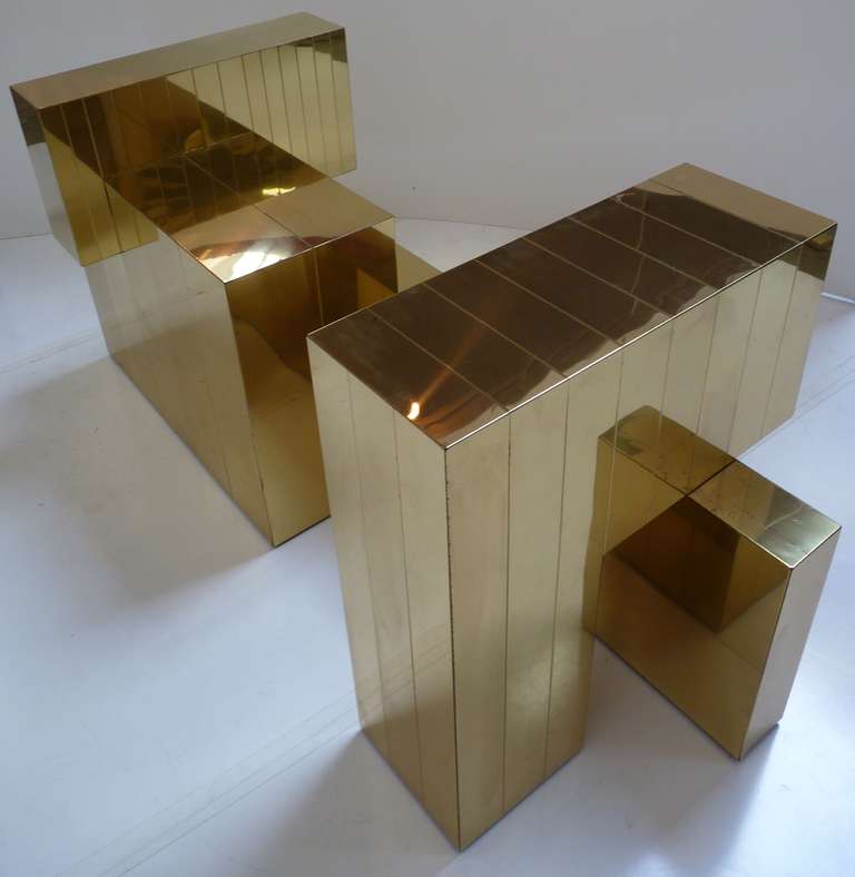 Brass Cityscape Dining Table Signed by Paul Evans for Directional 1
