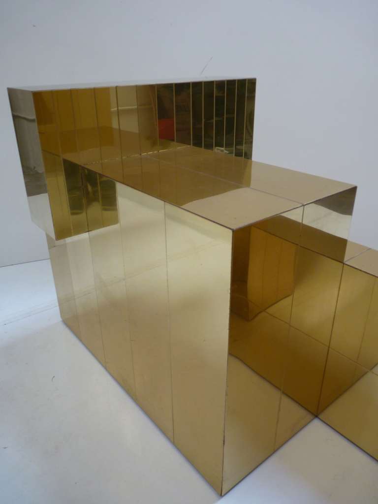 Brass Cityscape Dining Table Signed by Paul Evans for Directional 2