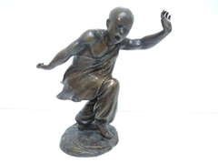 Bronze Buddhist Monk Kung Fu Sculpture