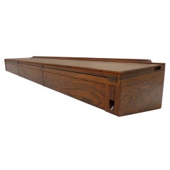 Wall Mounted Desk Console in Rosewood by Arne Hovmand-Olsen