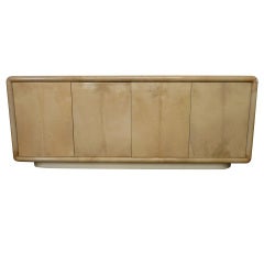 Goatskin Parchment Credenza after Karl Springer