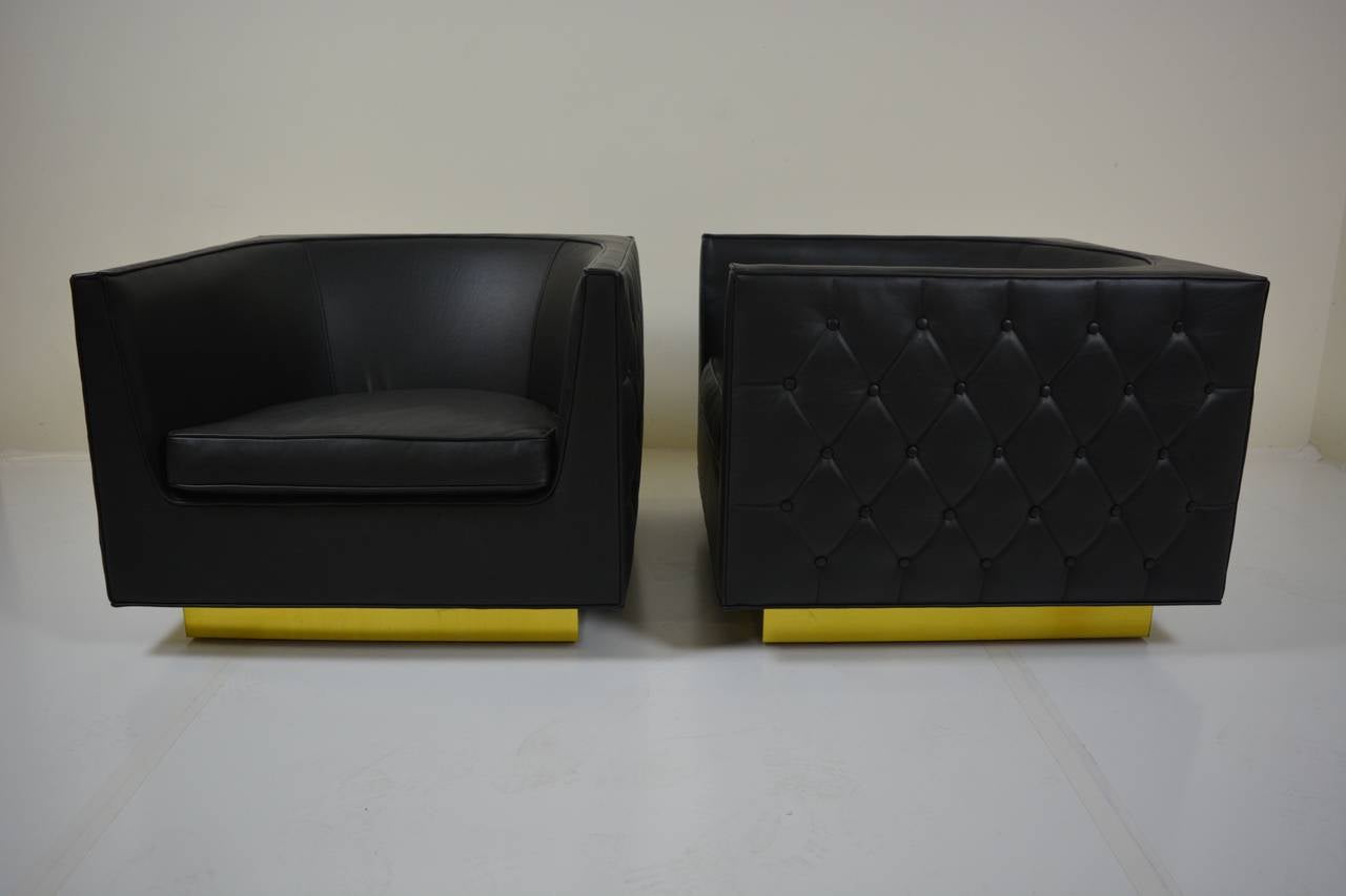 American Tufted Cube Chairs by Brandon Vega, 2015