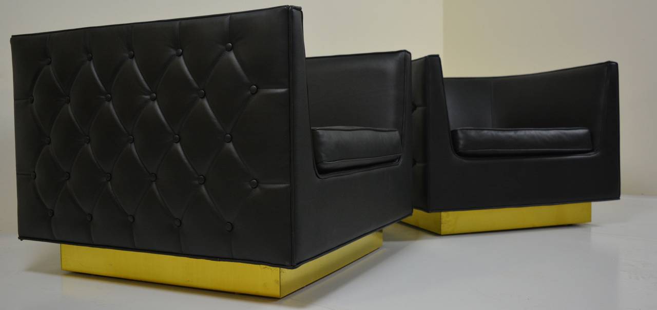 Contemporary Tufted Cube Chairs by Brandon Vega, 2015