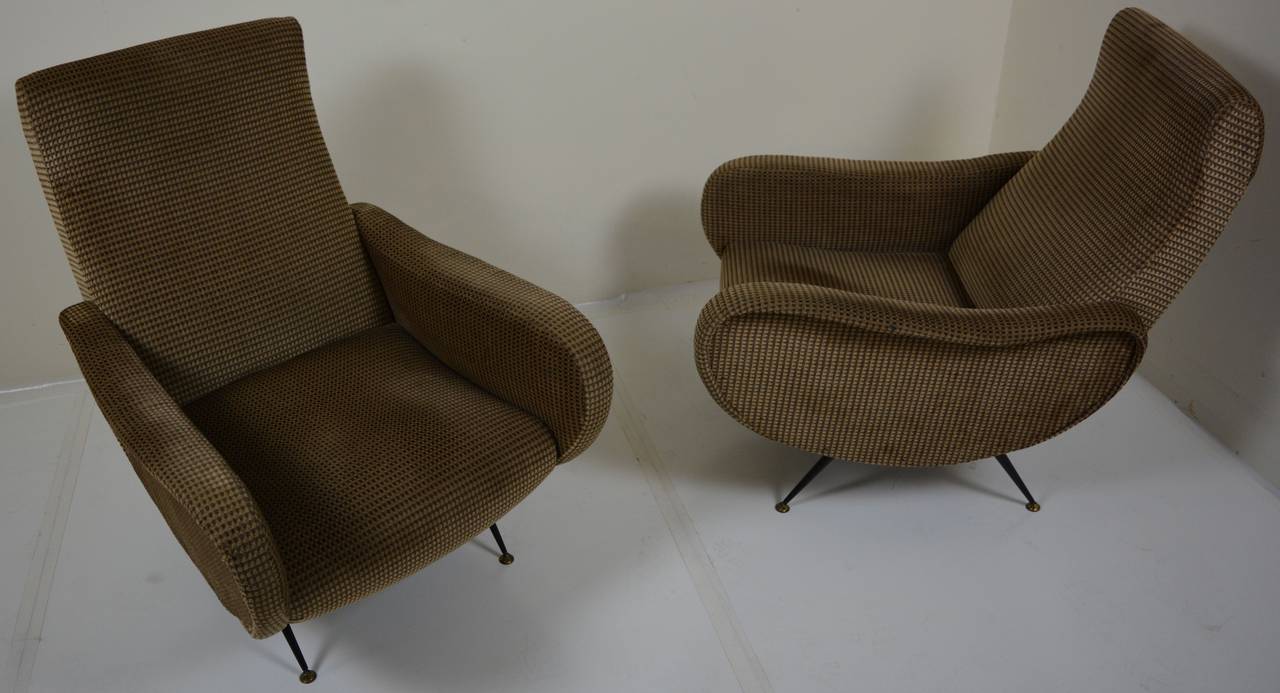 Pair of Italian Chairs after Marco Zanuso In Good Condition In San Diego, CA