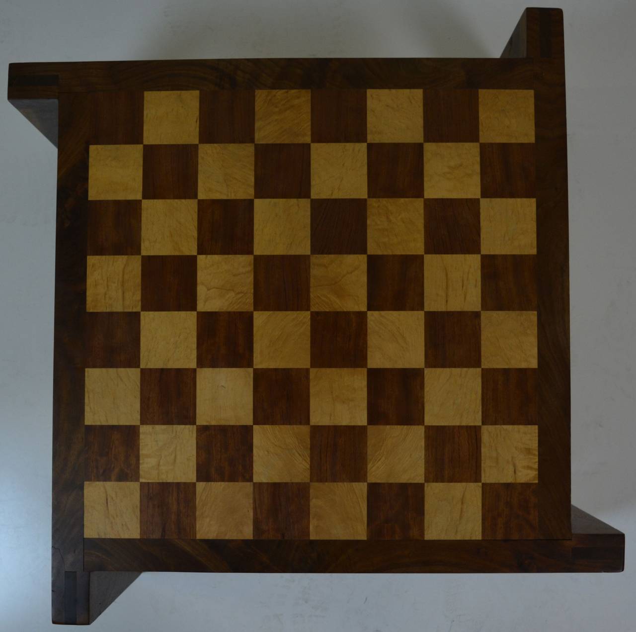 California Craft Cocktail Table and Chess, Checker Board In Good Condition In San Diego, CA
