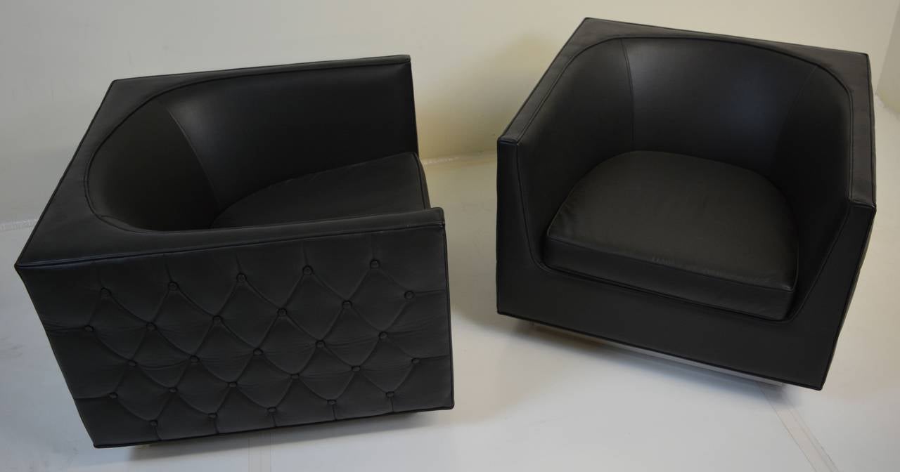 American Tufted Cube Chairs by Brandon Vega, 2015
