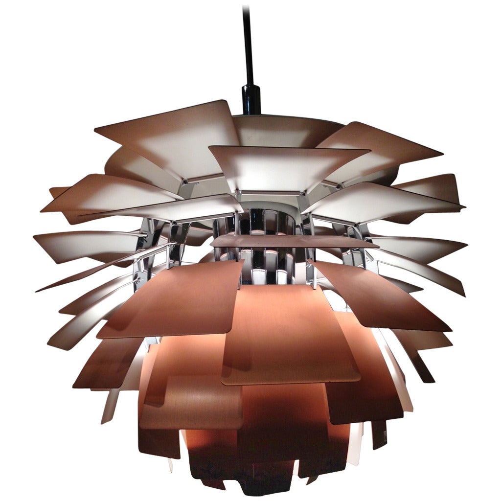 Copper Artichoke Chandelier by Poul Henningsen