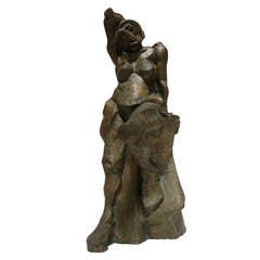 Cubist Nude Sculpture by Ernest Chandonet c.1950's 