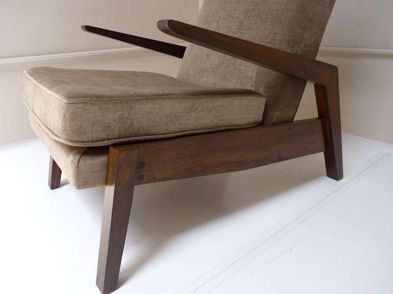 Mid-20th Century Lounge Chair in Walnut by Martin Borenstein 