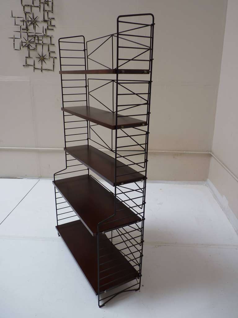 Iron Swedish Shelving Unit by Nisse Strinning For Sale