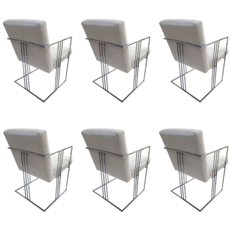 Set of Six Dining Chairs by Milo Baughman