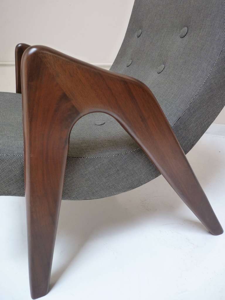 Walnut Pair of Lounge Chairs by Adrian Pearsall for Craft Associates