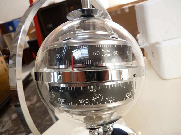 Chrome Space Age Weather Station by Huger