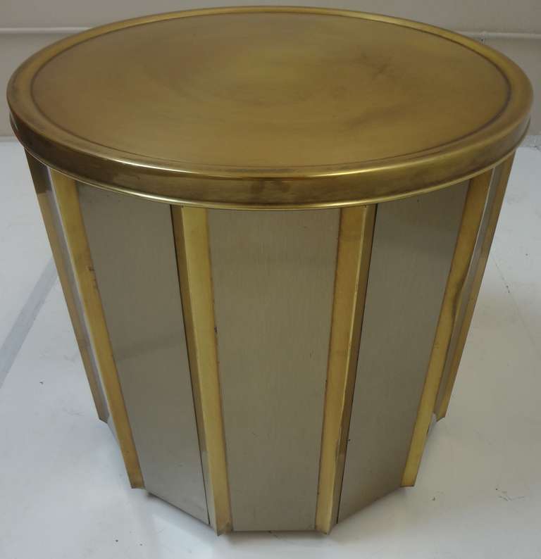 American Mastercraft Table Base in Brushed Bronze and Antiqued Brass