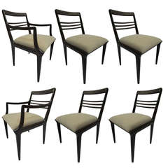Set of Six Dining Chairs by Renzo Rutili