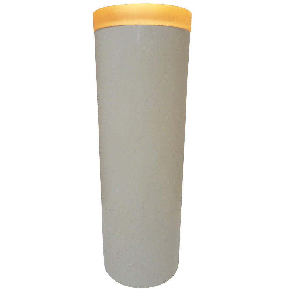 Lacquered Fiberglass Cylinder Pedestal For Sale