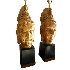 Pair of Kwan Yin Lamps
