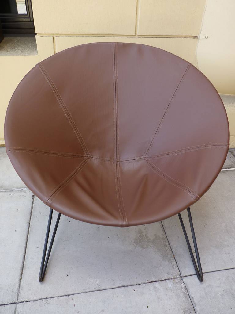 American California Modern Hoop Lounge Chair in Iron