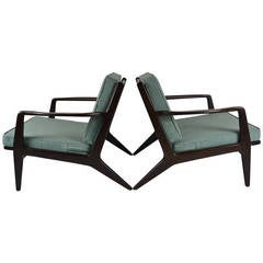 Pair of Restored Lounge Chairs by Ib Kofod-Larsen