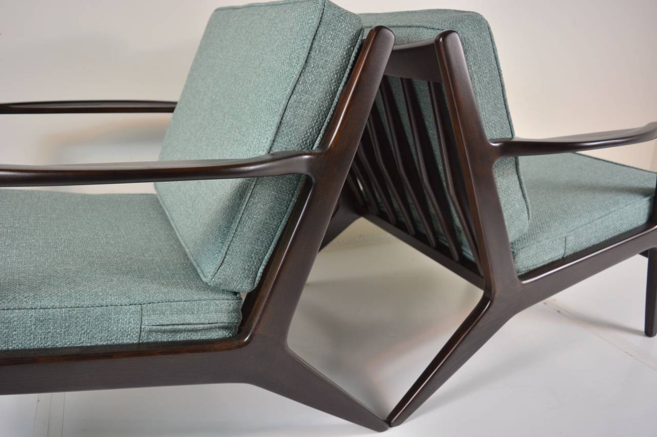 Pair of Restored Lounge Chairs by Ib Kofod-Larsen 2
