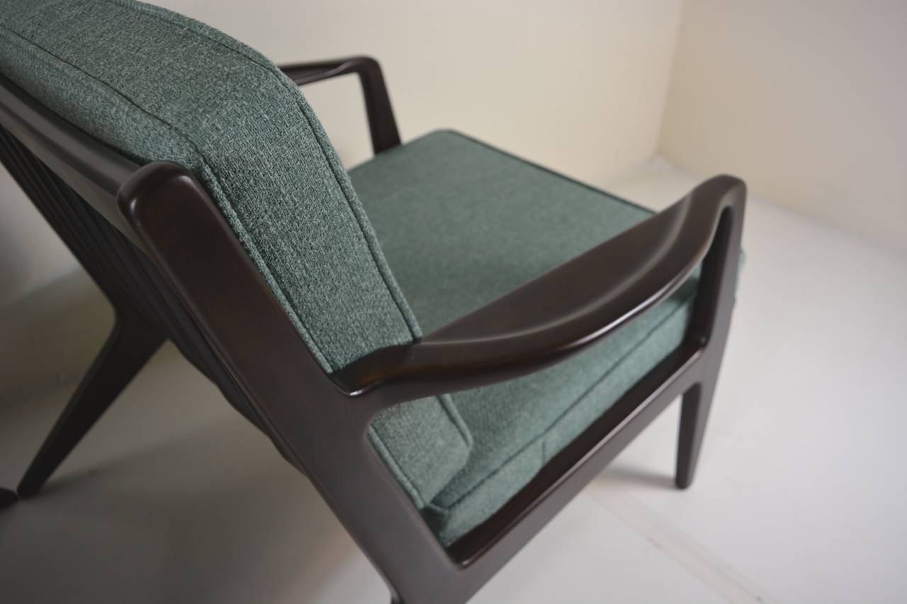 Pair of Restored Lounge Chairs by Ib Kofod-Larsen 3