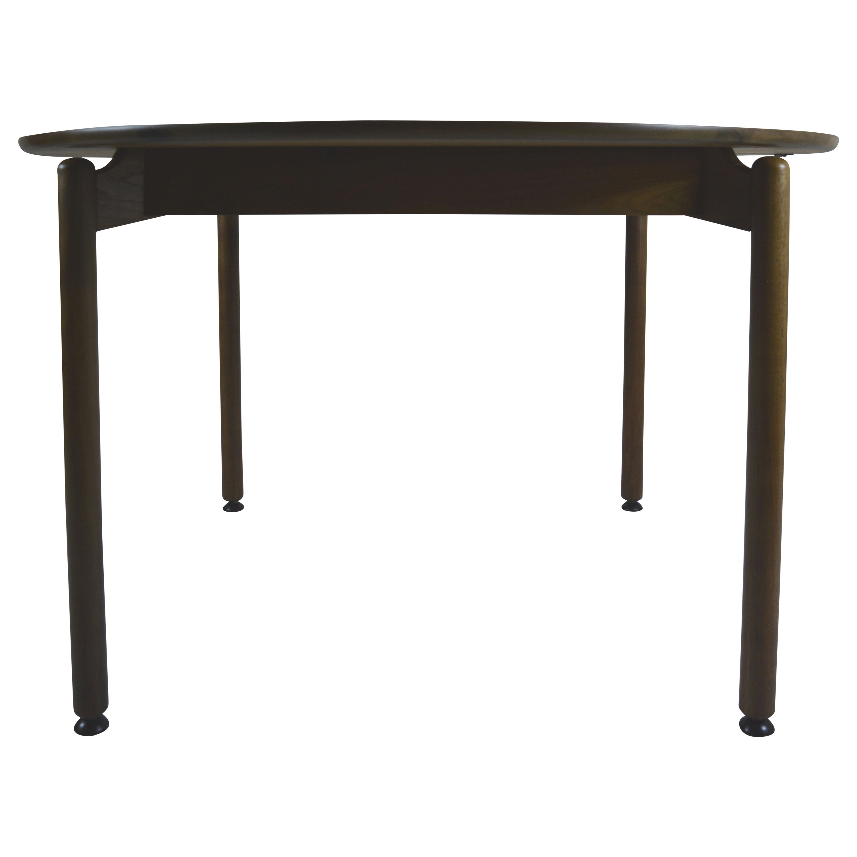 Round Dining Table by Greta Grossman, Two Leaves For Sale