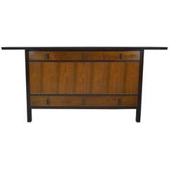 Rare Edward Wormley Drop Down Bar, Credenza for Dunbar