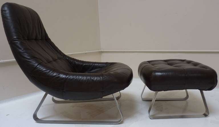 Late 20th Century Earth Chair and Ottoman by Percival Lafer c.1970