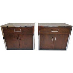 Pair of Rosewood Night Stands by John Stuart