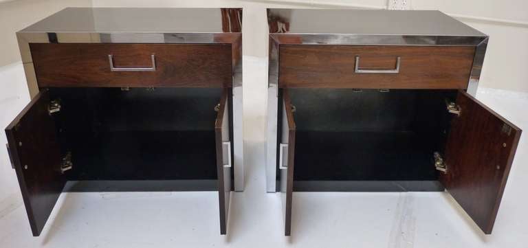 Pair of Rosewood Night Stands by John Stuart 2