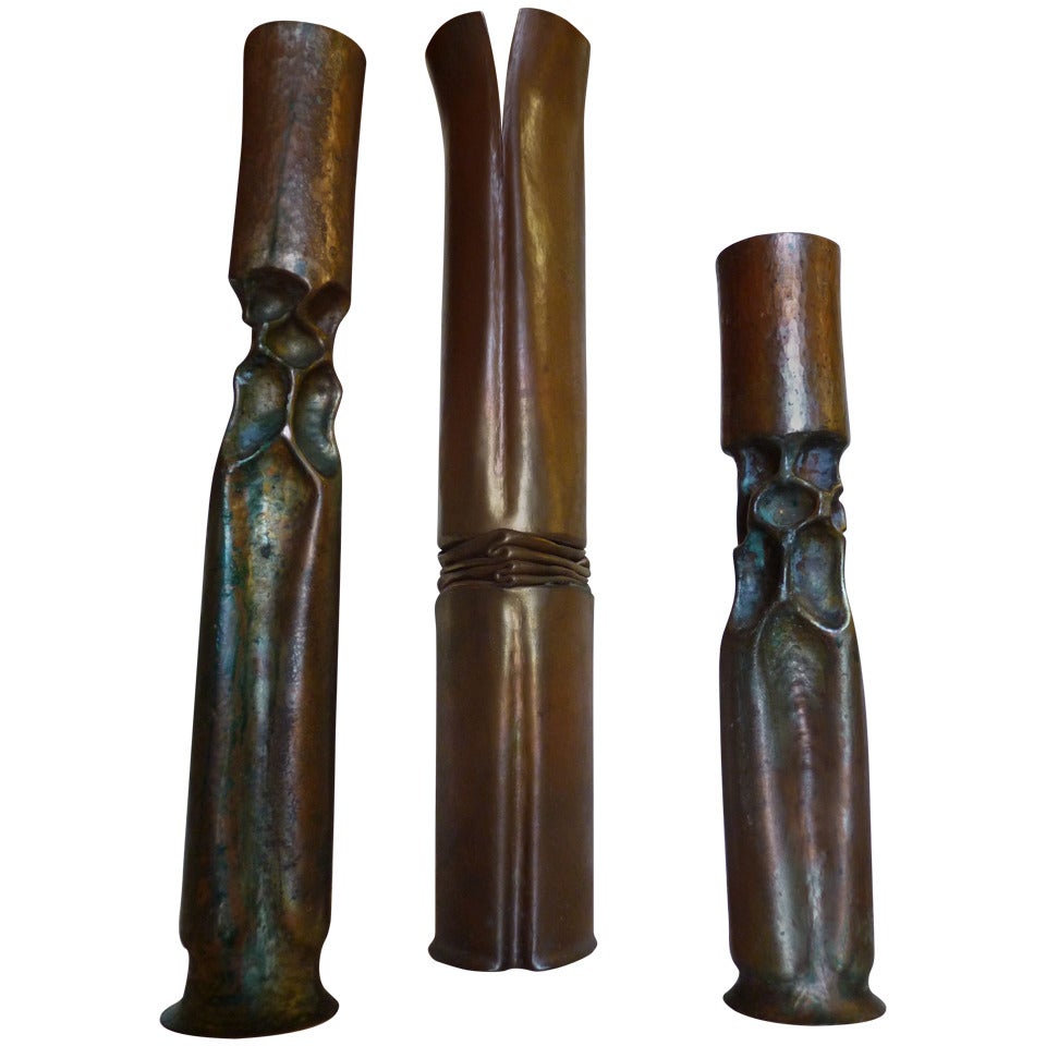 Tortured Candlesticks by Thomas Roy Markusen, Set of 3 For Sale