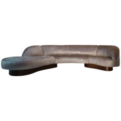 Large Serpentine Sectional Sofa by Vladimir Kagan for Directional