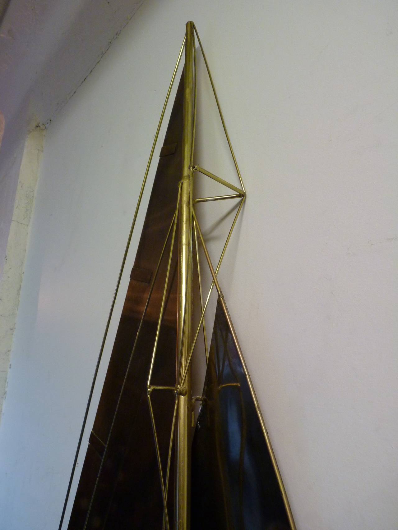 curtis jere sailboat wall sculpture
