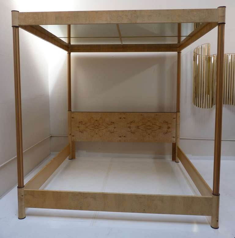 mirrored canopy bed for sale