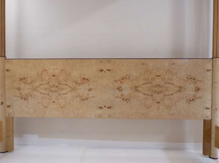 mirrored canopy bed frame