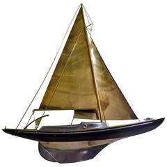 Sailboat Wall Sculpture by Curtis Jere