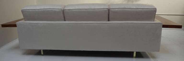 Vladimir Kagan Sofa with Floating Rosewood Tables and Lucite Legs 3