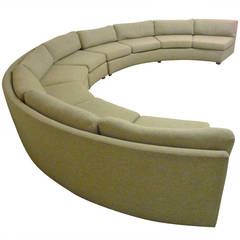 Large, Curved Milo Baughman Sectional Sofa