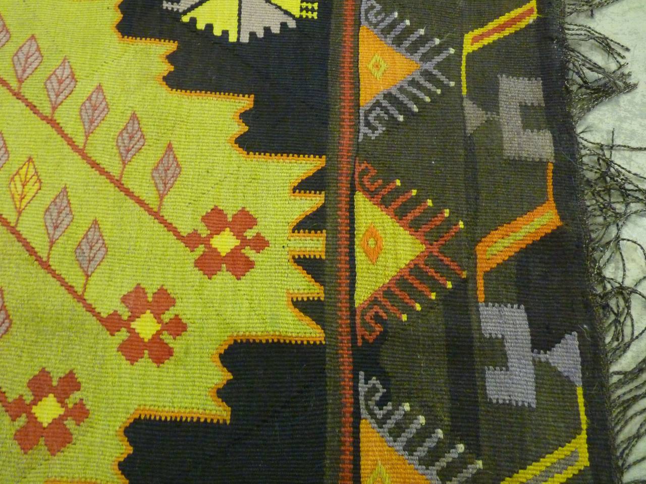 Wool Vintage Bessarabian Kilim For Sale