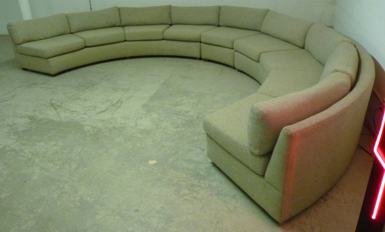large semi circle sofa
