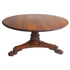 Antique Round Rosewood William IV Dining Table