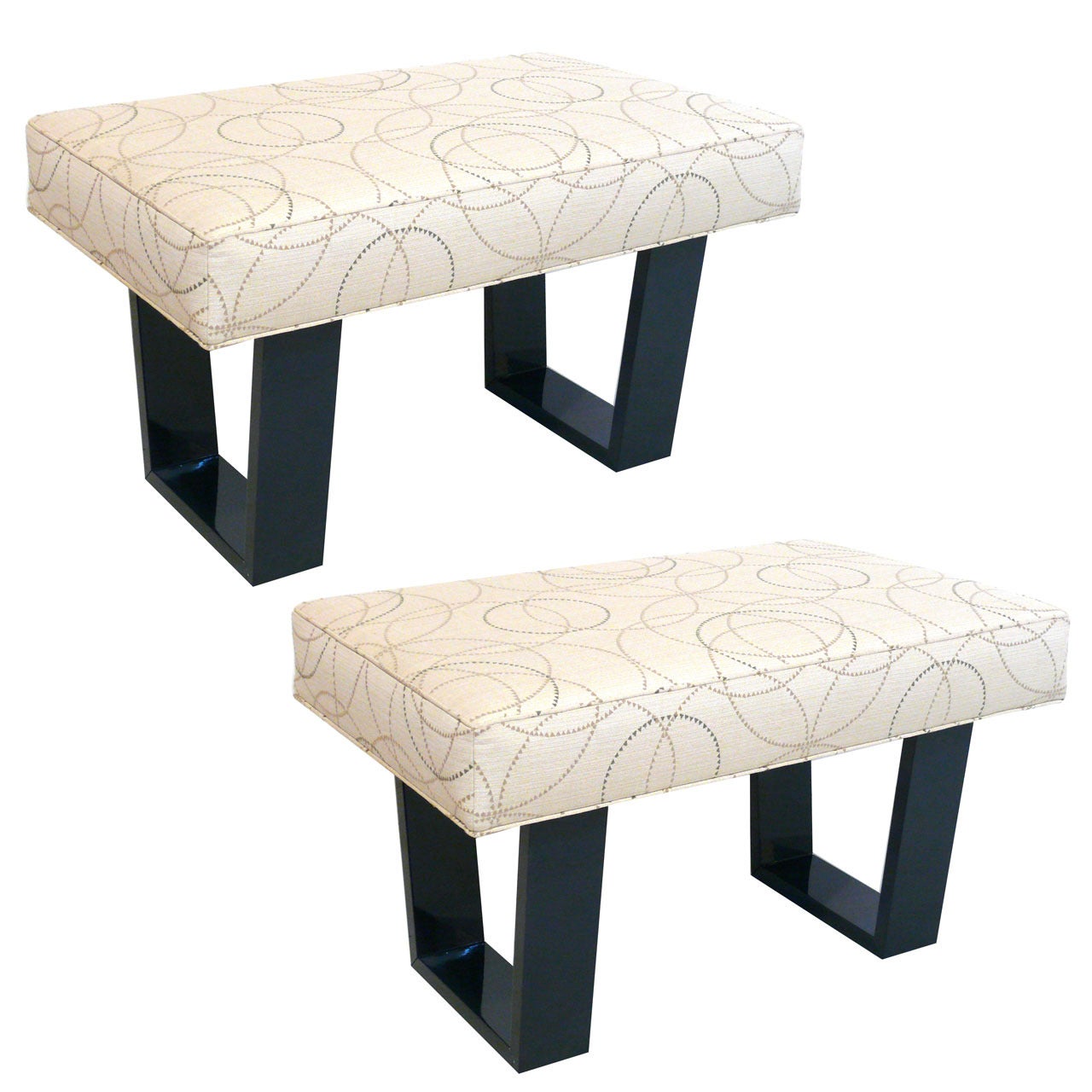 Pair of Momentum Lacquered Base Benches