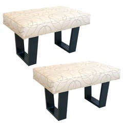 Pair of Momentum Lacquered Base Benches